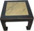 2020s Marble Top Square and Distressed Black Vintage Accent or Side Table or Coffee Table, 18"h For Sale - Image 5 of 6