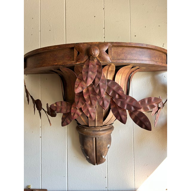 20th Century Acanthus Wreath Demi Wall Shelves For Sale - Image 9 of 11