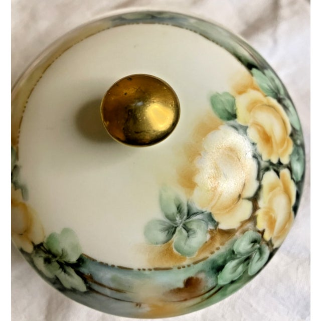 5 Pc Antique Leona Griffith by Vignaud Limoges Toilette Dresser Set For Sale - Image 4 of 10