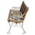 1900-1909 Restored Victorian Cast Iron & Wooden Lath Garden Bench W/ Vine Leaf Detail For Sale - Image 4 of 5