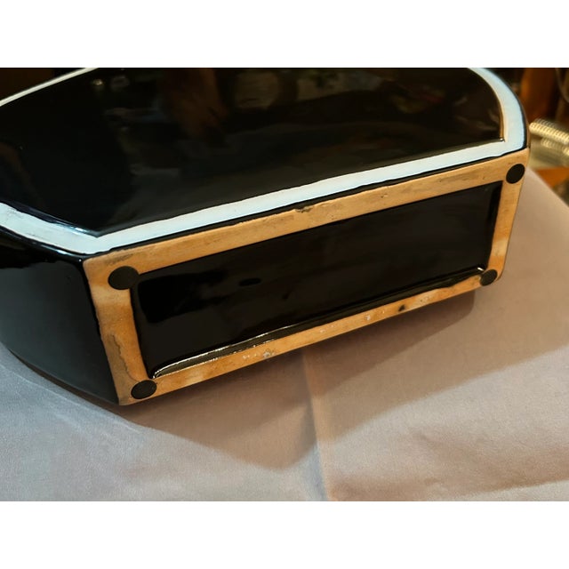 1990s Large 1990s Chora Mykonos Style Black and White Ceramic Vase For Sale - Image 5 of 7