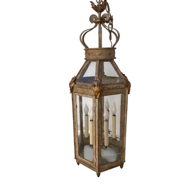 Traditional Paul Ferrante Lantern Forged Gilt Iron, "4000 Series" - Pair Available For Sale - Image 3 of 18