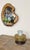 1930s Mid-Century Table Lamp in Pressed Amber Glass and Wood, 1930 For Sale - Image 5 of 9