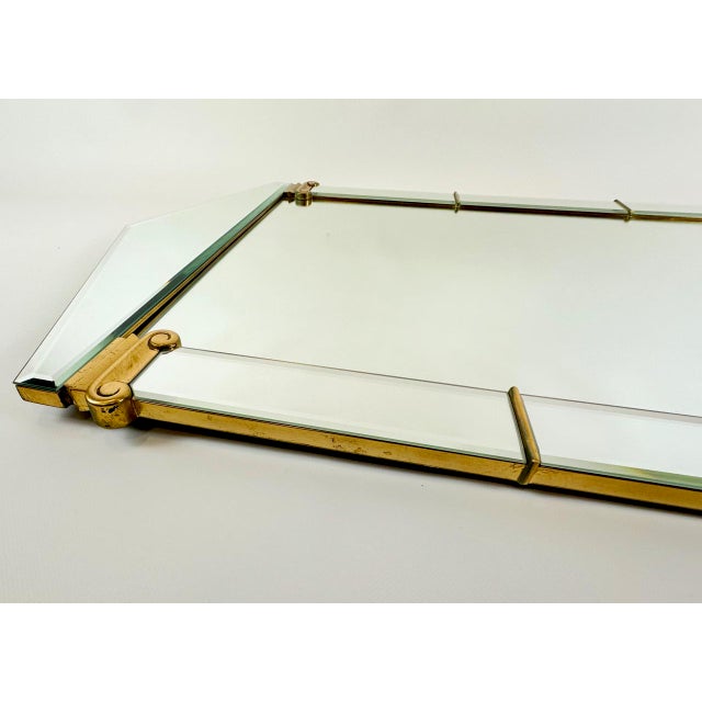 Vintage Neoclassical Style Brass Mirror from Deknudt, Belgium, 1970s For Sale - Image 12 of 17
