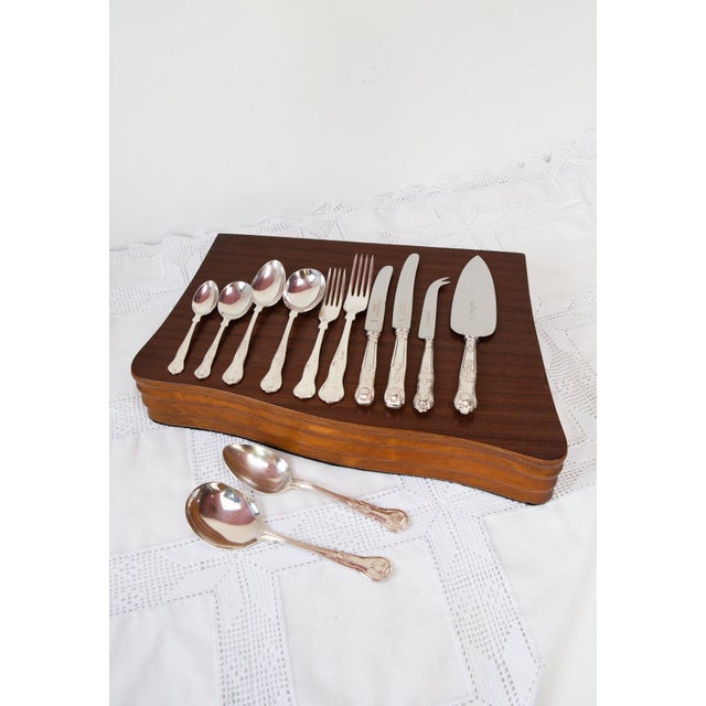 1970s English Cutlery Set for 6 from Smith Seymour LTD Sheffield, 1960s, Set of 52 For Sale - Image 5 of 13