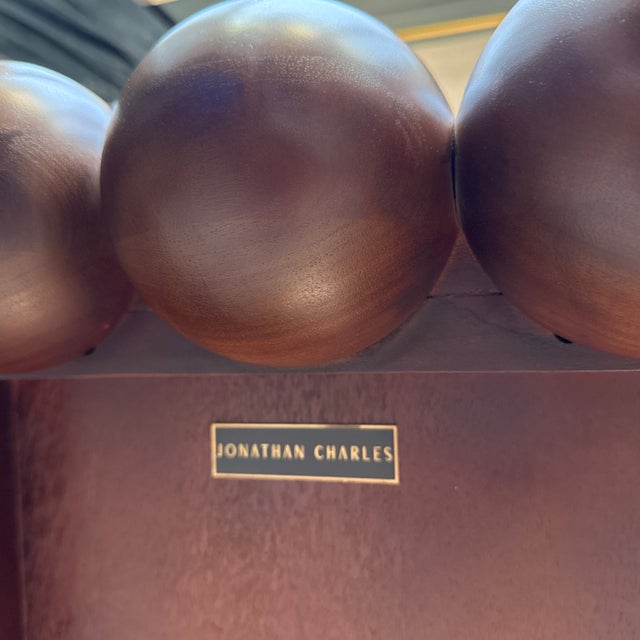 Jonathan Charles Mahogany Orb Dining Table For Sale - Image 9 of 11