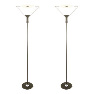 Ivory & Black Metal Polifemo Floor Lamp by Carlo Forcolini for Artemide, 1980s For Sale