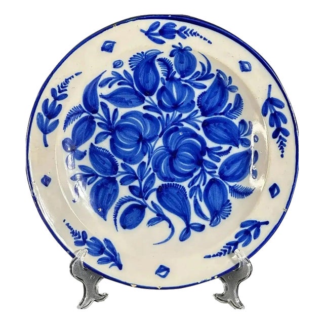 Antique Manises Ceramic Plate, Spain, 19th Century For Sale