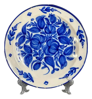 Antique Manises Ceramic Plate, Spain, 19th Century