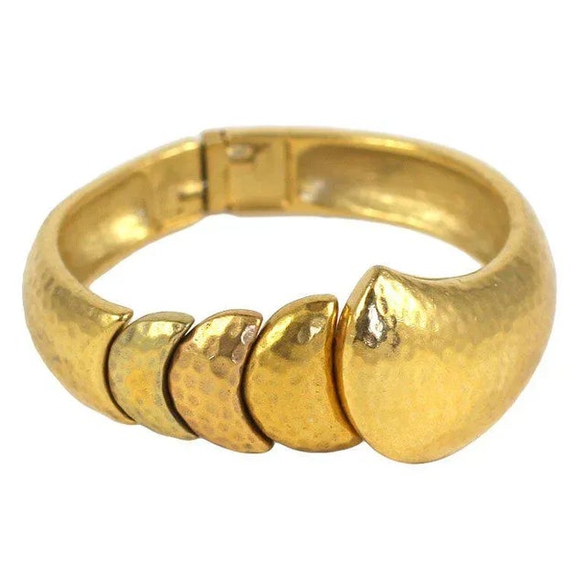 1970s Goldtone Clamp Bracelet For Sale - Image 11 of 11