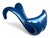 2000 - 2009 Postmodern Sculptural Navy Blue Coffee Table With Oval Glass Top For Sale - Image 5 of 11