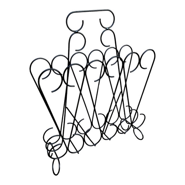 Openwork Metalwork Newspaper Rack, Belgium 1970s For Sale