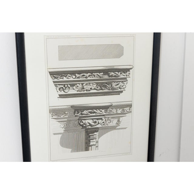 After L. Sancet, Cathedral d'Auch, France, Engravings, 19th Century, Framed, Set of 4 For Sale - Image 4 of 9