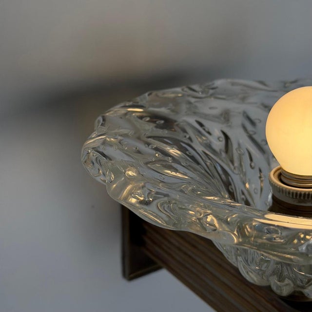 Bullicante Glass Wall Sconces by Barovier & Toso for Erco, 1940s, Set of 3 For Sale - Image 13 of 16