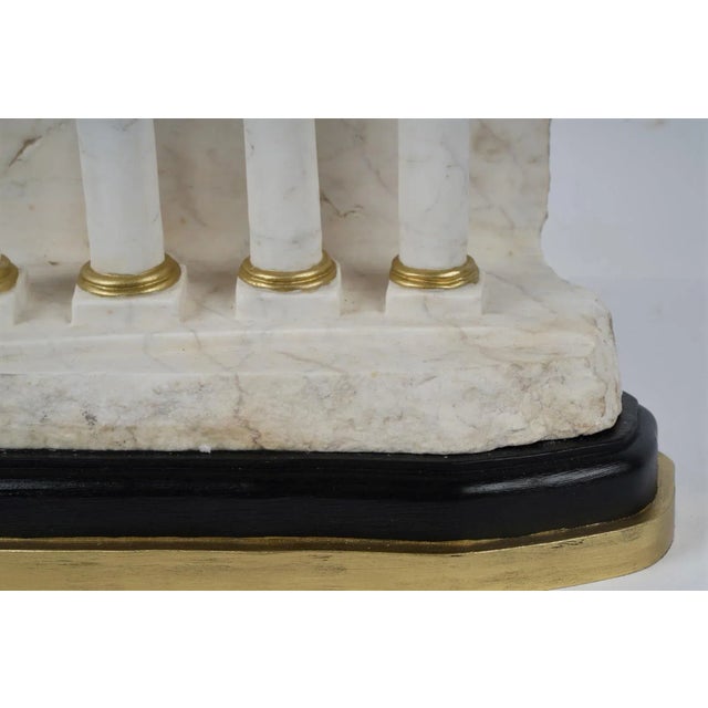White Italian Grand Tour Style Carved Marble Stone Ruins Sculpture For Sale - Image 8 of 9