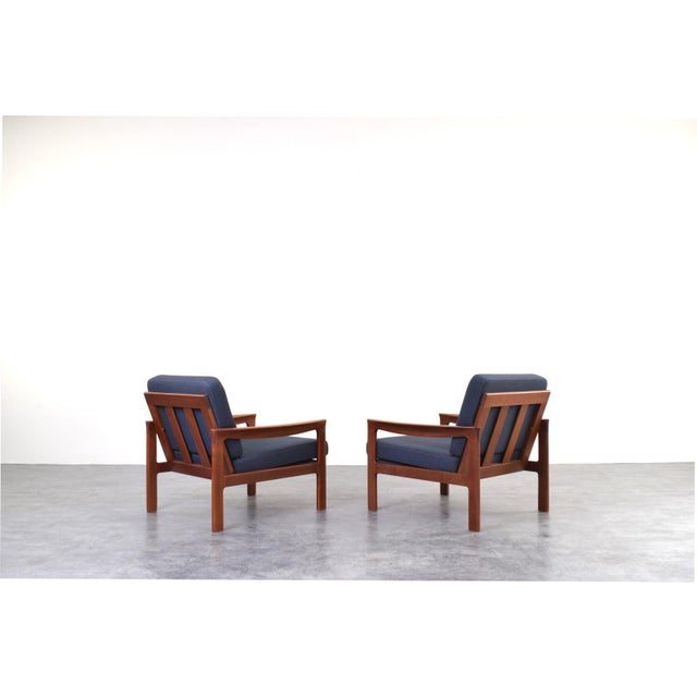 Komfort Mid-Century Modern Danish Teak Lounge Chairs by Arne Vodder for Komfort, 1960s, Set of 2 For Sale - Image 4 of 17