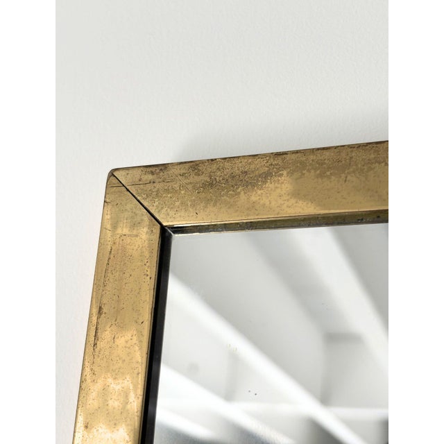 1960s Mid-Century Modern Brass Mirror, 1960 For Sale - Image 5 of 11