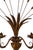Metal Italian Gilt Metal Wheat Sheaf Candle Wall Sconce, 1950s For Sale - Image 7 of 9
