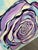 P. Black Signed Pop Art Stylized Teal + Lavender Rose Acrylic Painting For Sale In San Francisco - Image 6 of 12