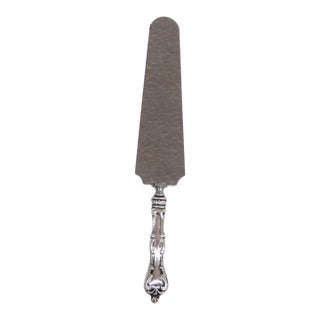 Pie Cake Server Stainless Steel Blade Sterling Silver Scrollwork Handle 5141b For Sale