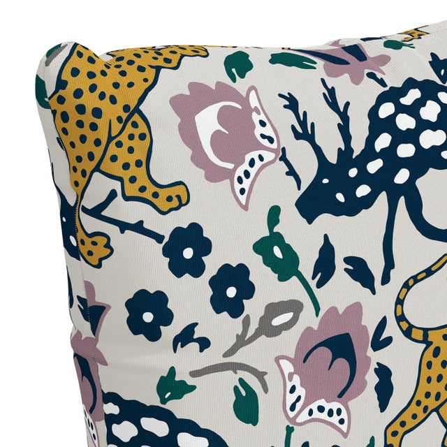 Contemporary 20" Indoor/Outdoor Pillow Mustard Plum Leopard For Sale - Image 3 of 5