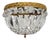 Louis XVI Style Crown-Shaped 3-Light Ceiling Light with Half-Basket of Glass Pendants, 1960s For Sale