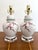 Pink Mid 20th Century Chinese Plum Blossom Temple Jar Table Lamp on Lucite Bases - a Pair For Sale - Image 8 of 10