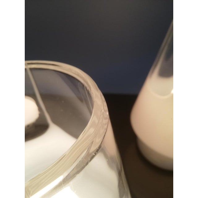 Table Lamps in White Artistic Murano Glass from Prima Luce, Italy, 1970s, Set of 2 For Sale - Image 13 of 16