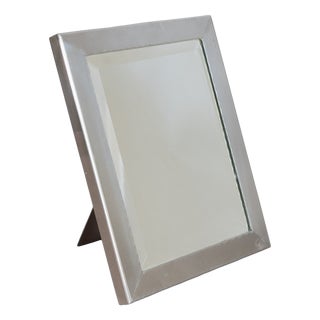 Silver-Plated Vanity Mirror, 1930s For Sale