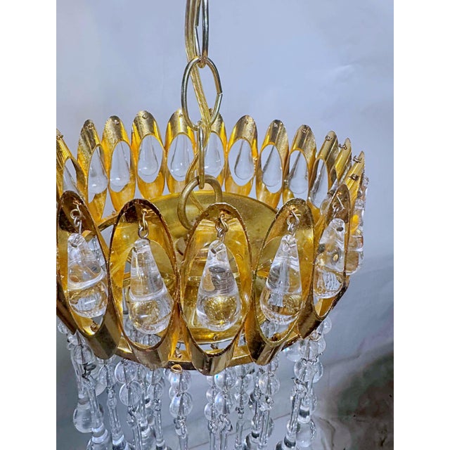 Mid-Century Modern 1960s Mid-Century Modern Chandelier With Teardrops For Sale - Image 3 of 8