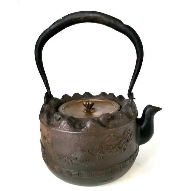19th Century Japanese Cast Iron Water Kettle or Teapot For Sale - Image 12 of 12