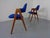 Set of Compass Chairs in Teak and Kvadrat Hallingdal 65 by Kai Kristiansen for Schou Andersen, 1960s For Sale - Image 4 of 17