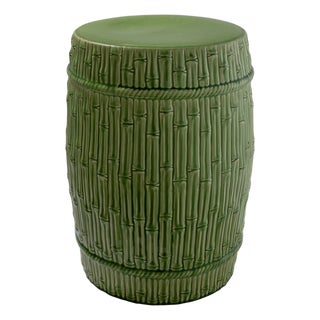 Bamboo Garden Stool Apple Green For Sale