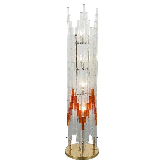 Italian Glass Floor Lamp from Poliarte, 1960s For Sale
