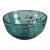 Vintage Lenox Hand Blown Art Glass Teal Retro Fleck Splatter Bowl For Sale