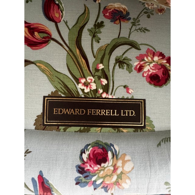 Textile Late 20th Century Pair of Floral Edward Ferrell Brunschwig & Fils Club Chairs For Sale - Image 7 of 7