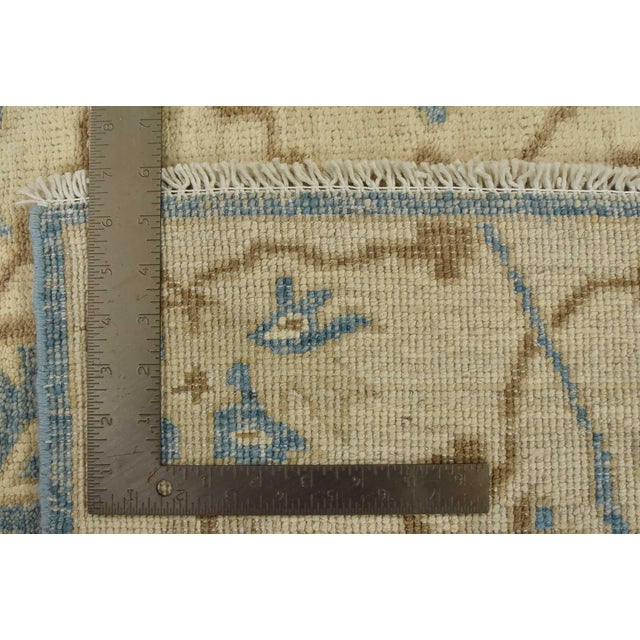 Oushak Rug 5’11” X 8’11” Blue Wool Traditional Hand-Knotted Oriental Carpet For Sale - Image 14 of 14