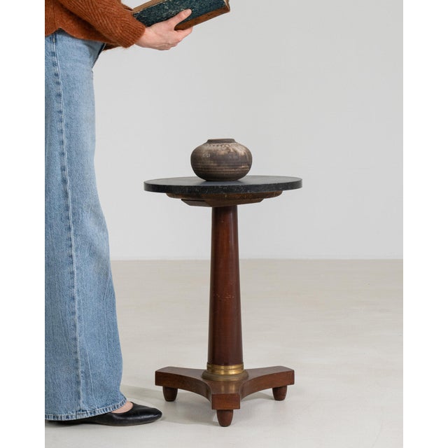 19th Century France Empire Black Wood Console Table For Sale - Image 9 of 11