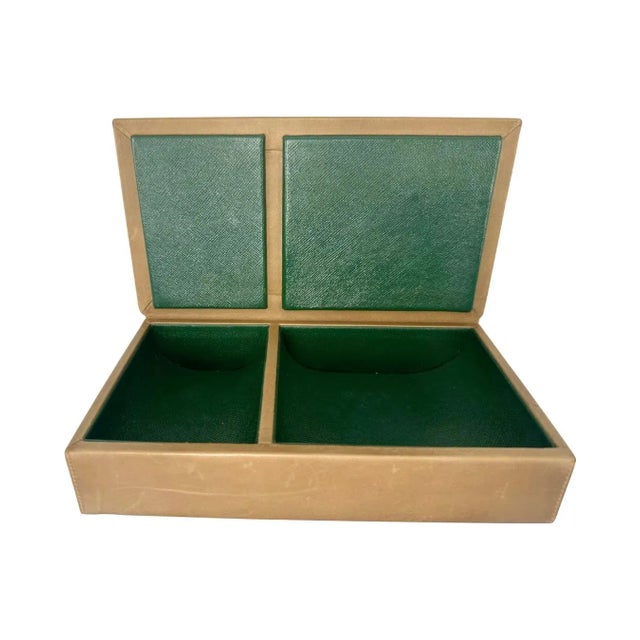 Vintage Mid-Century Gucci Brown Leather Box With Horsebit Detail For Sale - Image 9 of 13