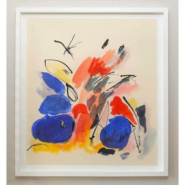 Abstract Modern With Primary Colors - "Blue Notes #1" Unframed Giclée Print on Watercolor Paper For Sale In Los Angeles - Image 6 of 6