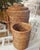 Weaved Wicker Covered Coastal Regency Ice Bucket, Tongs and Wine Holder Barware- 3 Piece Set For Sale In West Palm - Image 6 of 7