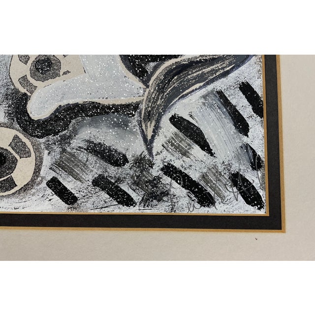 From the studio of London based artist Caroline Hands is this beautiful monoprint which has had paint and silver added at...