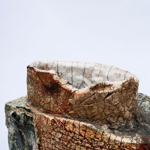 Square Ceramic Vase, 1960s For Sale - Image 9 of 10