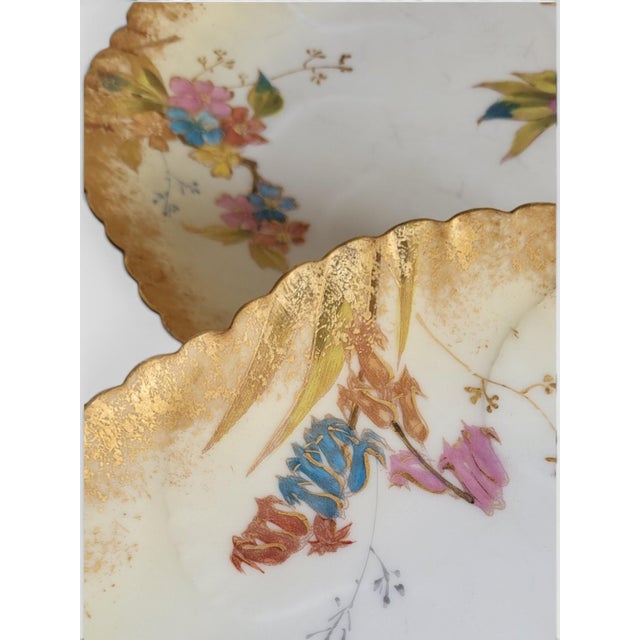 Gold Antique Porcelain Plates from Martial Redon Factory, 1890s, Set of 8 For Sale - Image 8 of 11
