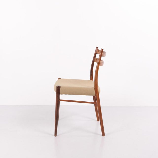 Arne Wahl Iversen Dining Chairs in Rosewood attributed to Arne Wahl Iversen for Glyngøre Stolefabrik, 1950s, Set of 4 For Sale - Image 4 of 12