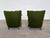 Scandinavian Modern Lounge Chairs in Green Wool, 1940s, Set of 2 For Sale - Image 6 of 10