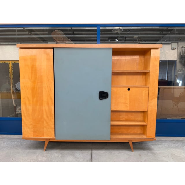 Blue Wardrobe attributed to Gio Ponti, 1950s For Sale - Image 8 of 12