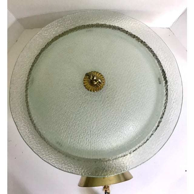 Carl Fagerlund 1950s Rippled Glass and Brass Chandelier Attributed to Carl Fagerlund For Sale - Image 4 of 10