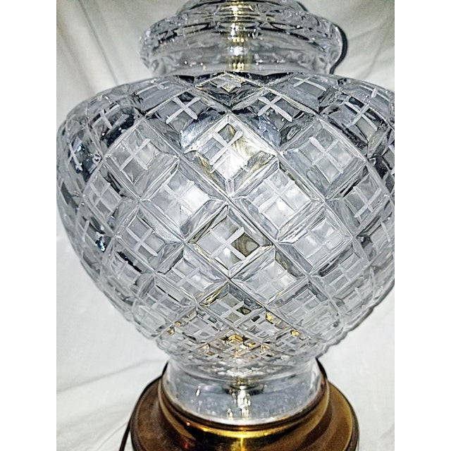 Waterford Crystal 1970s Waterford Cut Crystal Apple Table Lamp For Sale - Image 4 of 6