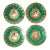 Sevres Antique Porcelain Portrait Plates by d'Humbert Green Plate 394 - Set of 4 For Sale